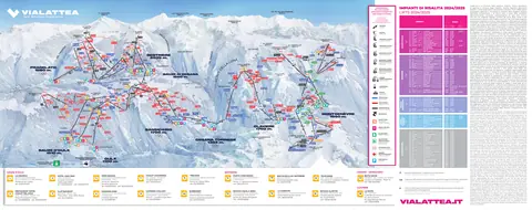 Sestriere — Via Lattea Ski Map (incl. Sestriere)