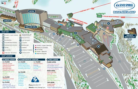 Seven Springs — Base Area Map