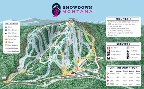 Showdown Montana — Trail Map