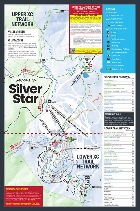 SilverStar — Cross Country / Nordic Map 2025-26