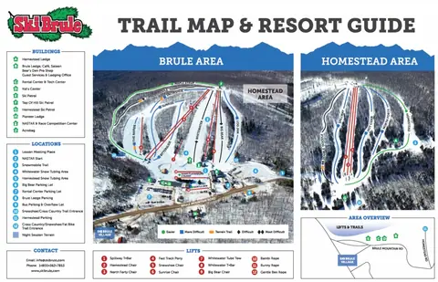 Ski Brule — Trail Map & Resort Guide (Brule Area + Homestead Area)