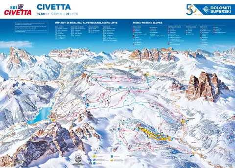 Ski Civetta — Trail Map
