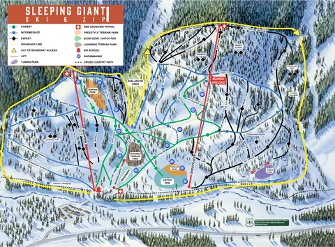 Sleeping Giant Ski Area — Trail Map