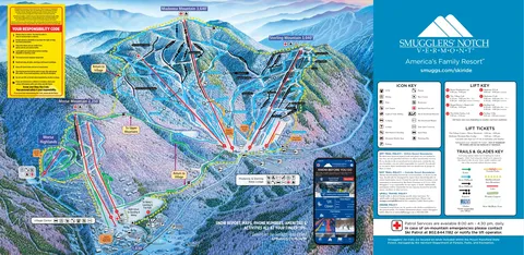 Smugglers' Notch — Ski & Ride Trail Map 2024-25