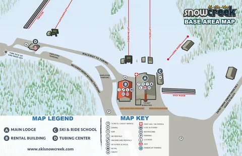 Snow Creek — Base Area Map