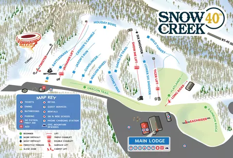 Snow Creek — Snow Creek Winter Trail Map 2025-26
