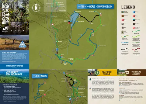 Snowshoe Mountain — Backcountry Trail Map 2025-26