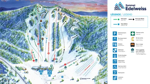 Sommet Edelweiss — Trail Map