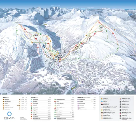 Stranda — Loypekart / Trail Map