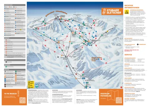 Stubai Glacier — Pistenplan Winter 2026-27