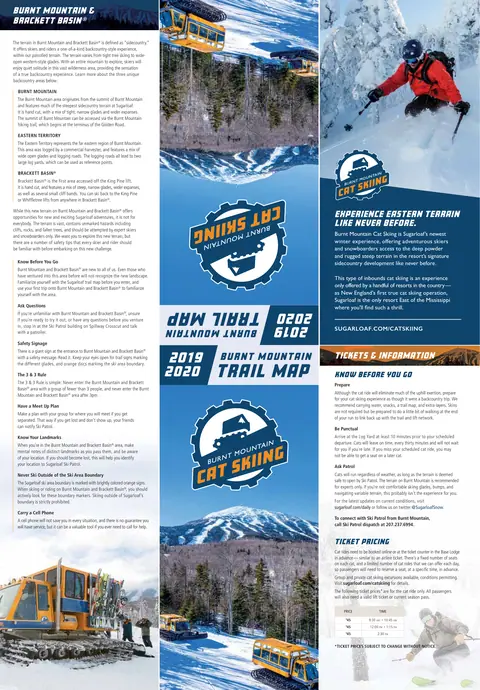 Sugarloaf — Burnt Mountain (sidecountry sector) Map