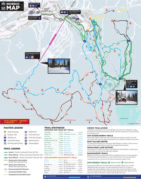 Sun Peaks — Nordic Trail Map