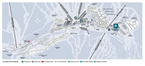 Sun Peaks — Overnight Parking Map