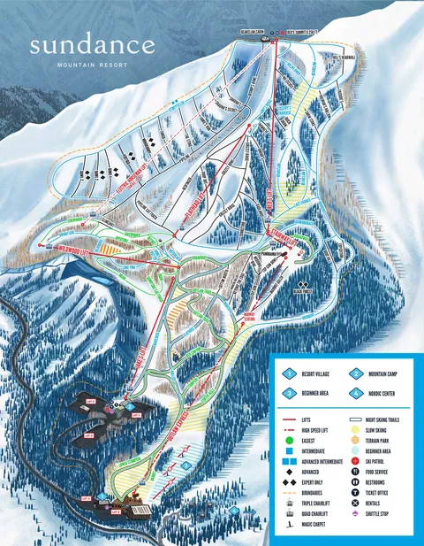 Sundance — Winter Trail Map 2025-26