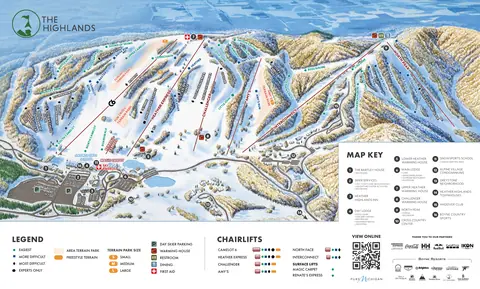 The Highlands — Winter Trail Map