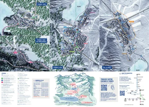 Tignes — Plan Station (Village Map) 2025-26