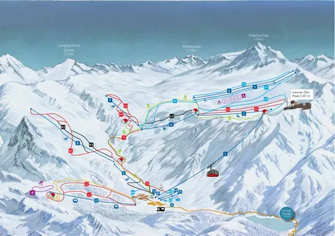 Schnalstal / Val Senales Glacier — Pistenplan 2025/26
