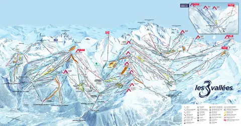 Val Thorens — Plan des Pistes Les 3 Vallees 2025-26