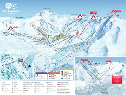 Val Thorens — Plan des Pistes Val Thorens - Orelle 2025-26