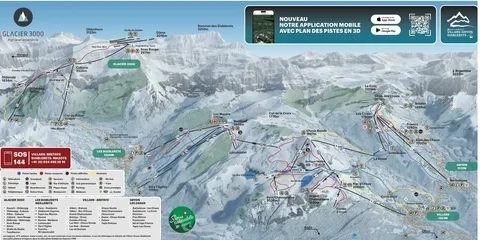 Villars-Gryon — Plan des pistes Villars-Gryon-Les Diablerets