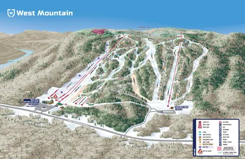 West Mountain — Winter Trail Map 2023-24