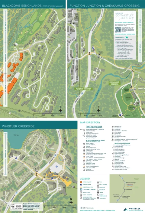 Whistler Blackcomb — Creekside & Blackcomb Benchlands Map 2025