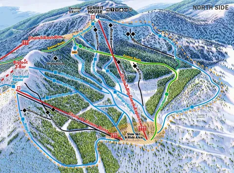 Whitefish Mountain Resort — North Side Trail Map