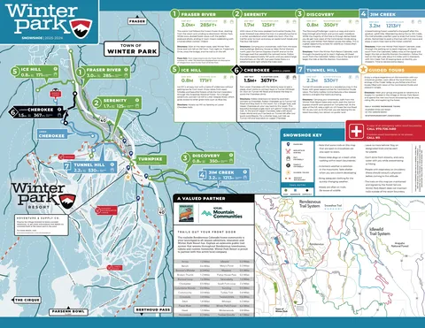 Winterpark Resort — Snowshoe Map 2025-26