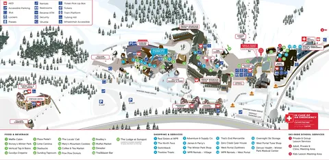Winterpark Resort — Winter Base Area Map 2025-26