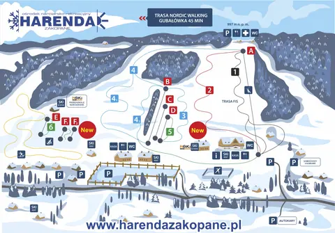 Zakopane — Harenda Zakopane trail map