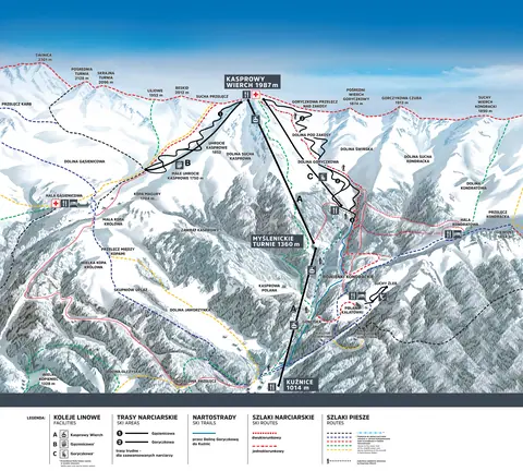 Zakopane — Kasprowy Wierch (Gasienicowa / Goryczkowa) ski trails - PKL
