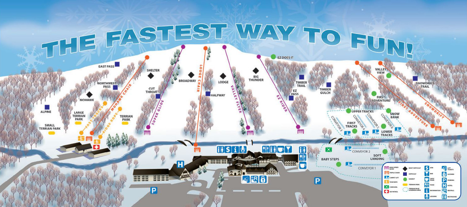Alpine Valley trail map