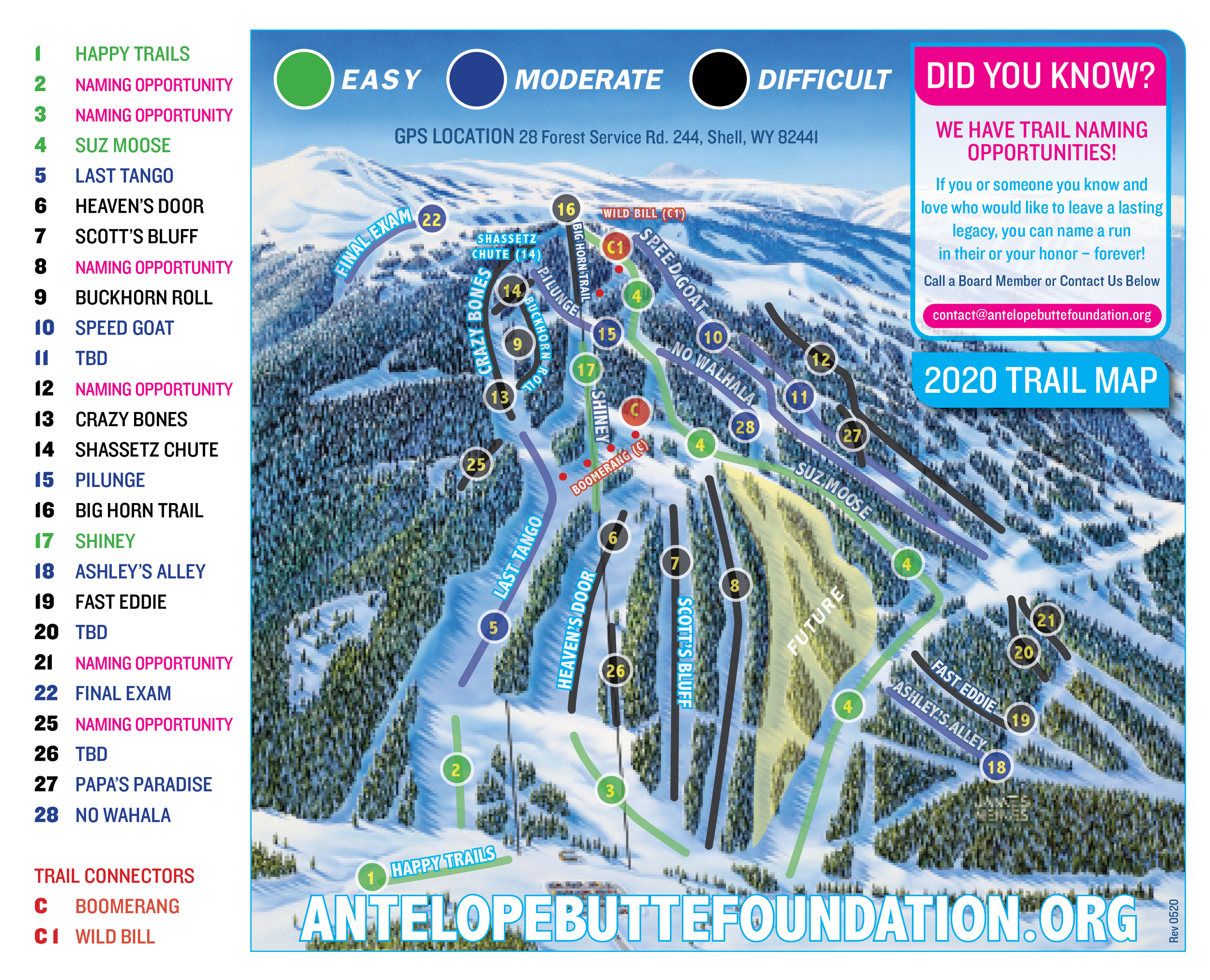 Antelope Butte Mountain Recreation Area trail map