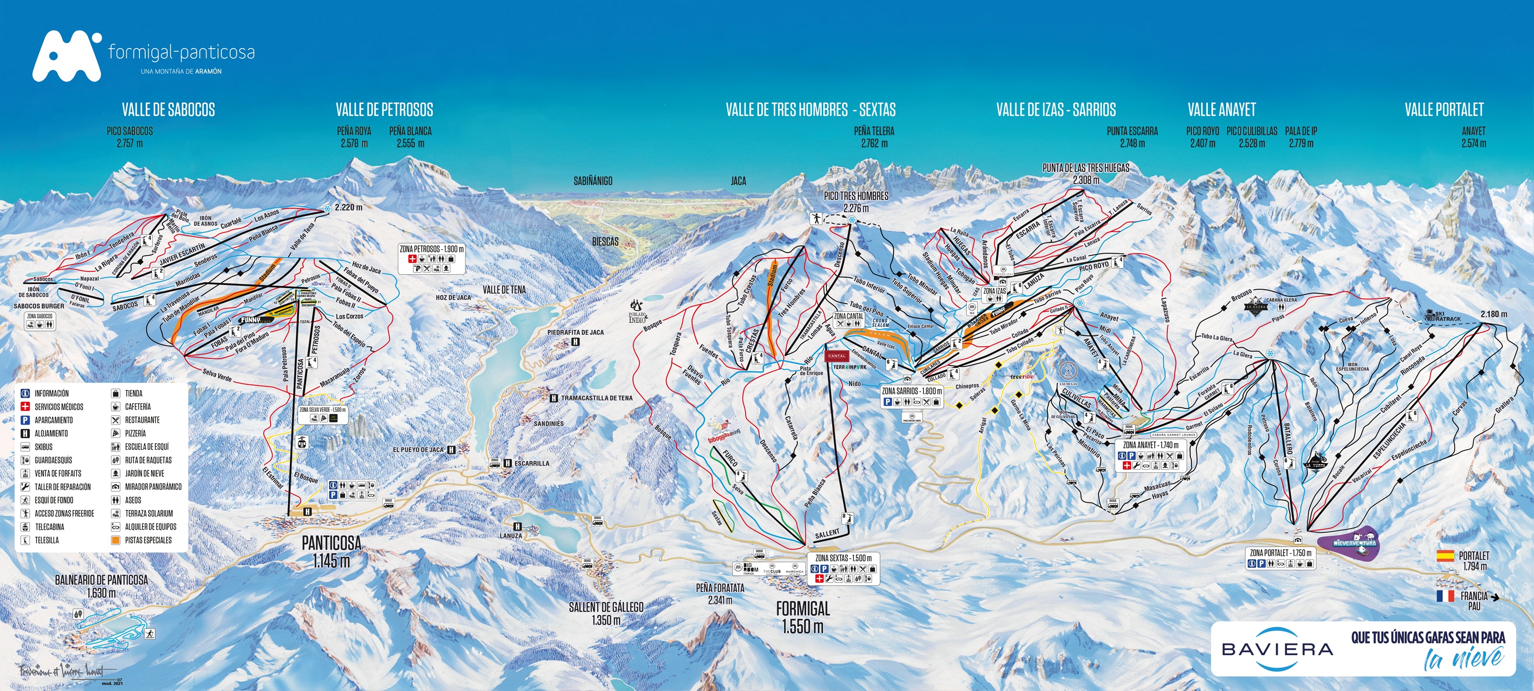 Aramon trail map