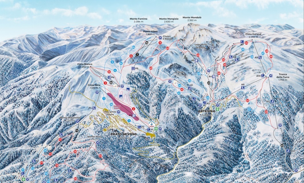 Artesina trail map