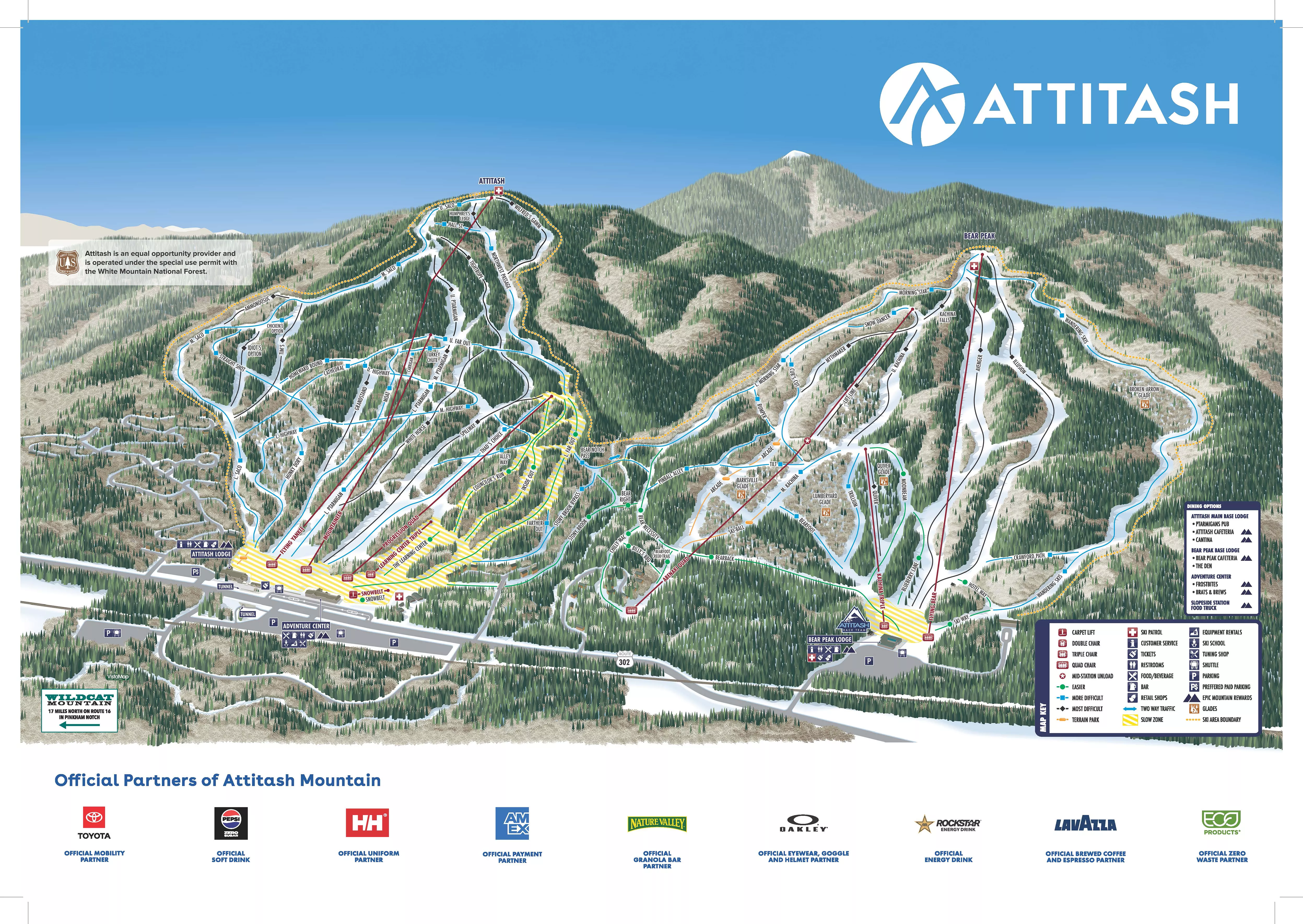 Attitash Mountain trail map