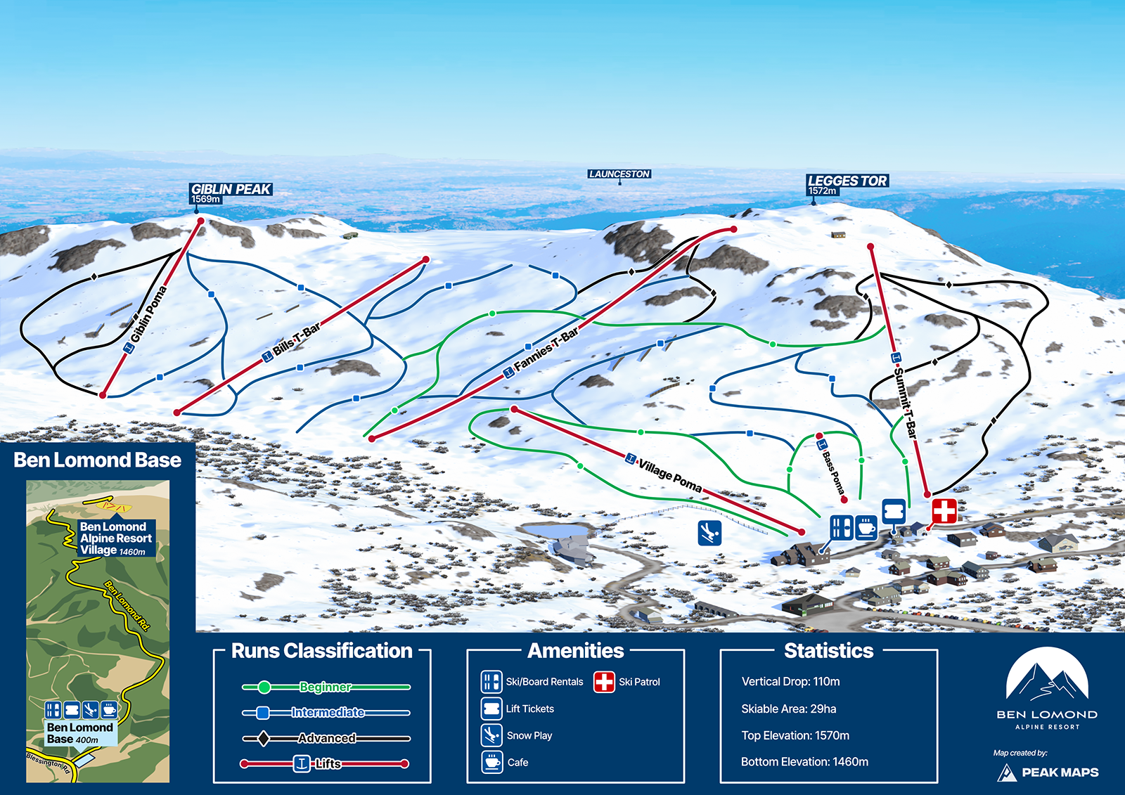 Ben Lomond Alpine Resort trail map