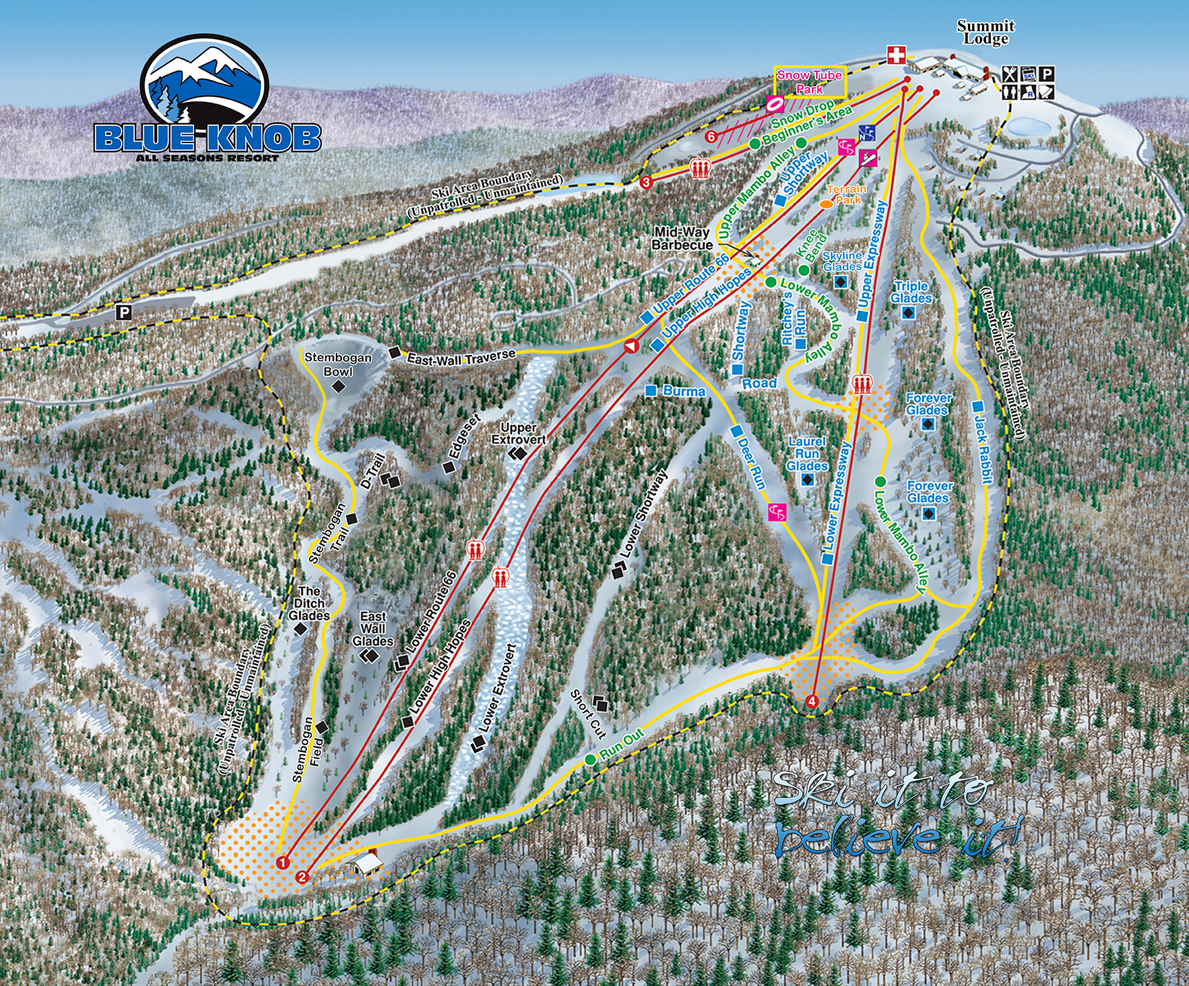 Blue Knob All Seasons Resort trail map