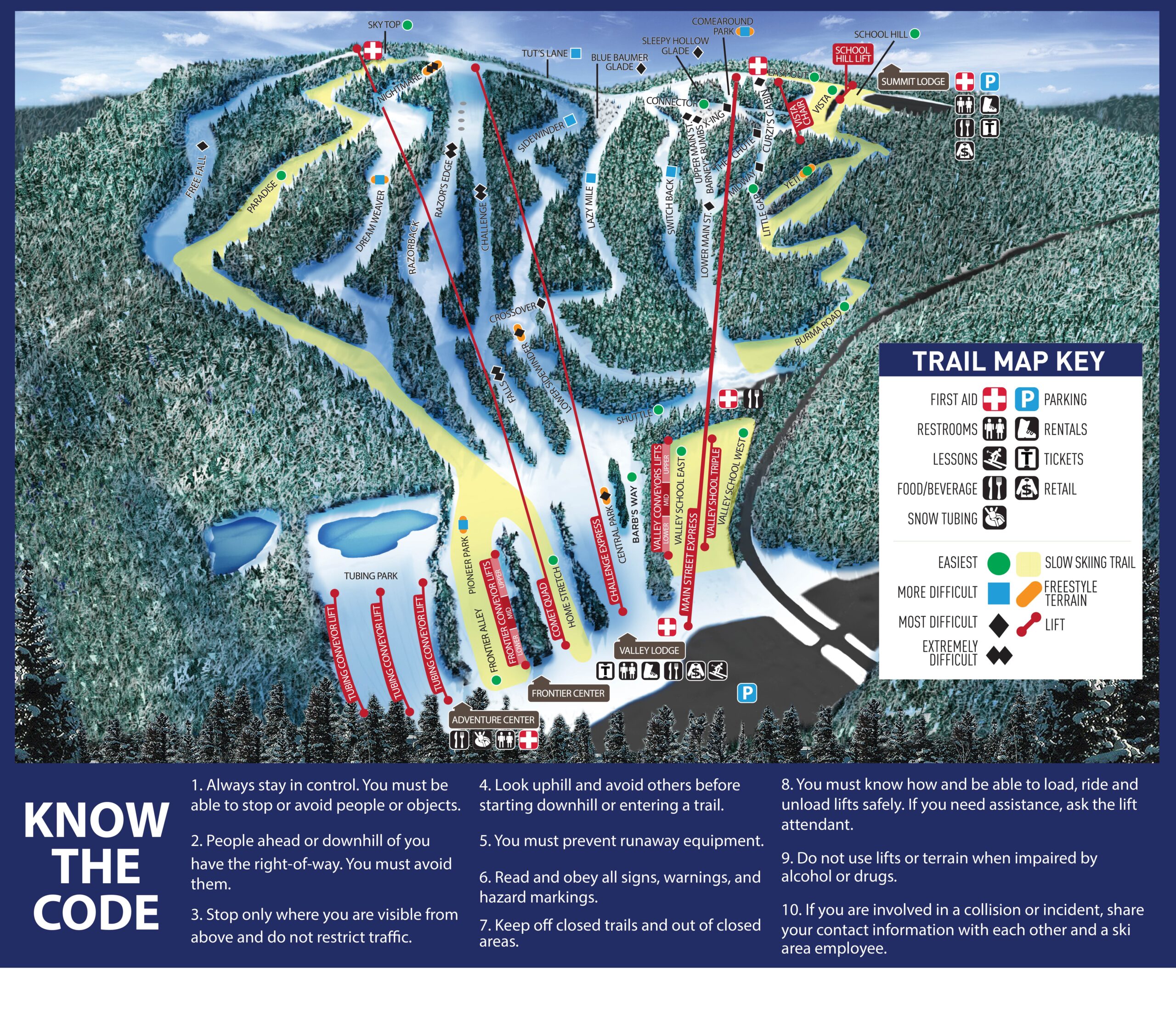 Blue Mountain Resort trail map
