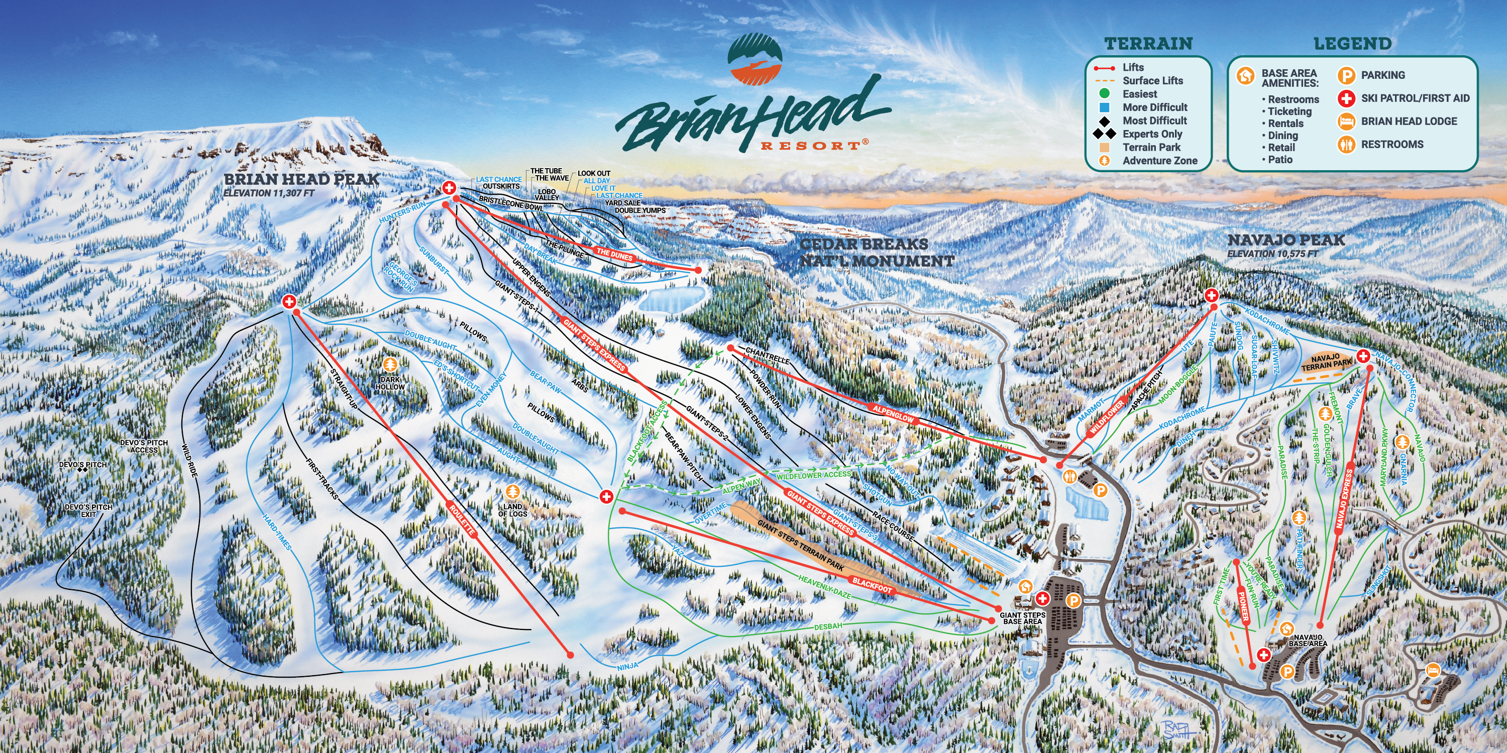 Brian Head Resort trail map