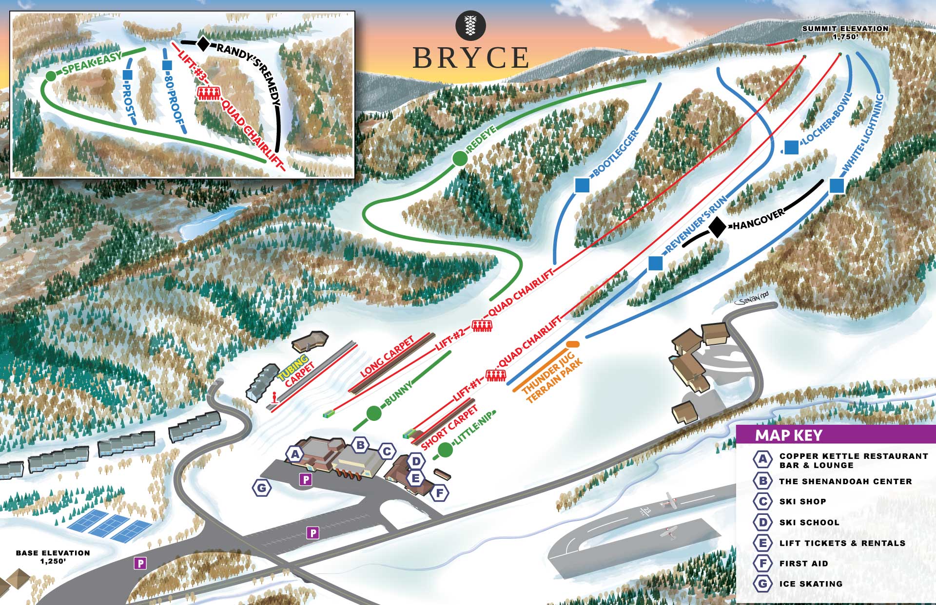 Bryce trail map