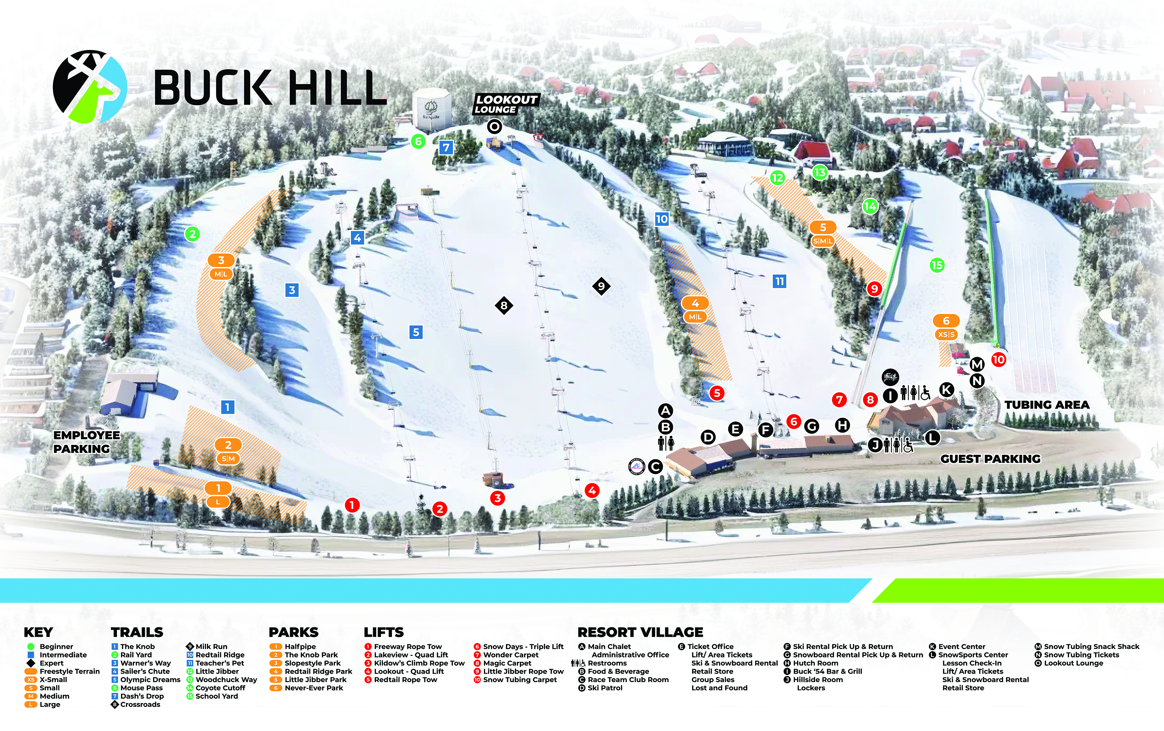 Buck Hill trail map