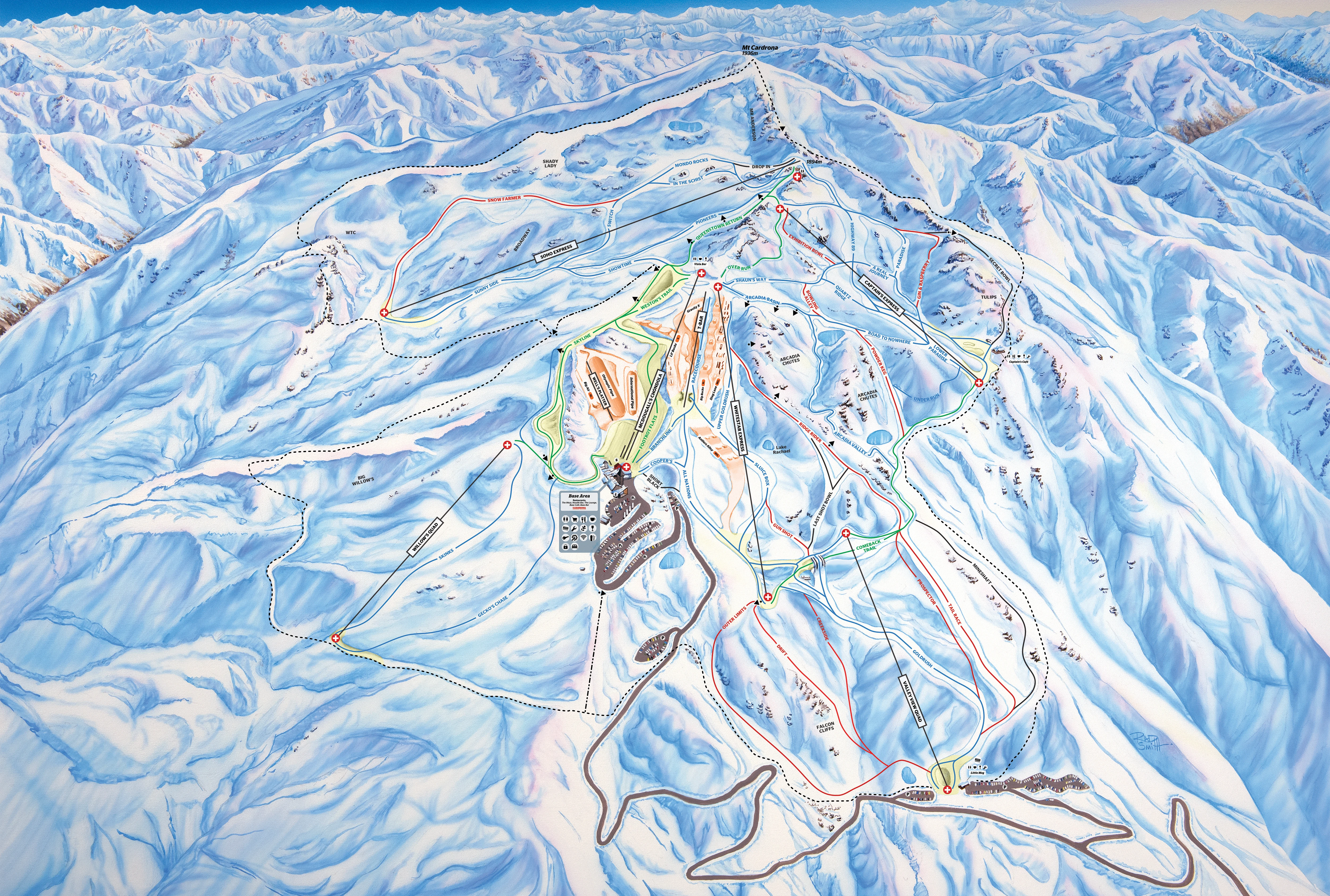 Cardrona Alpine Resort trail map