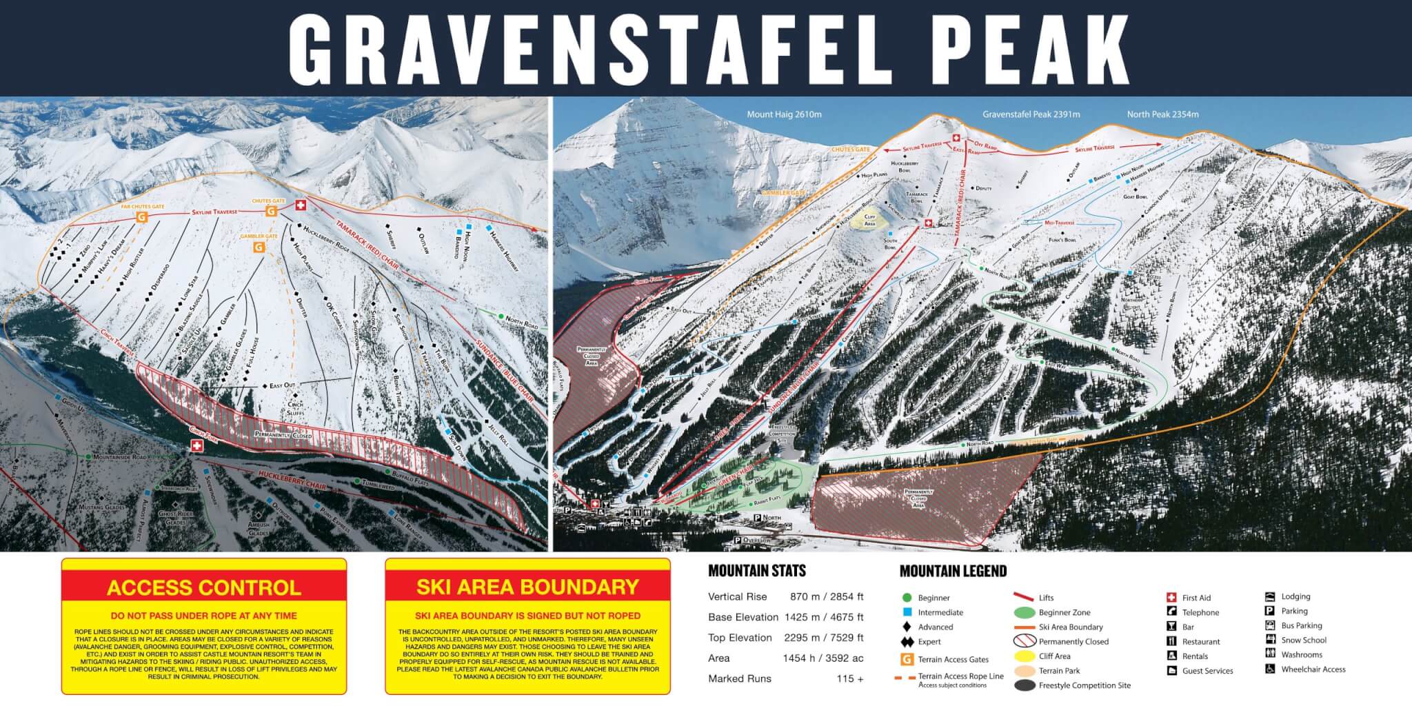 Castle Mountain trail map