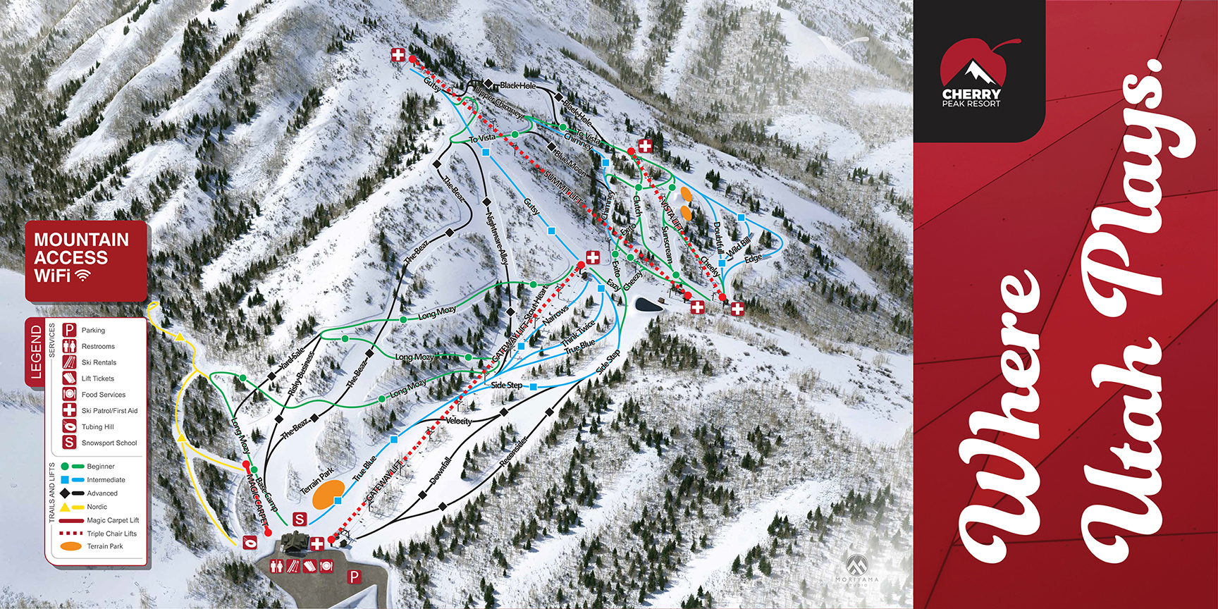 Cherry Peak trail map