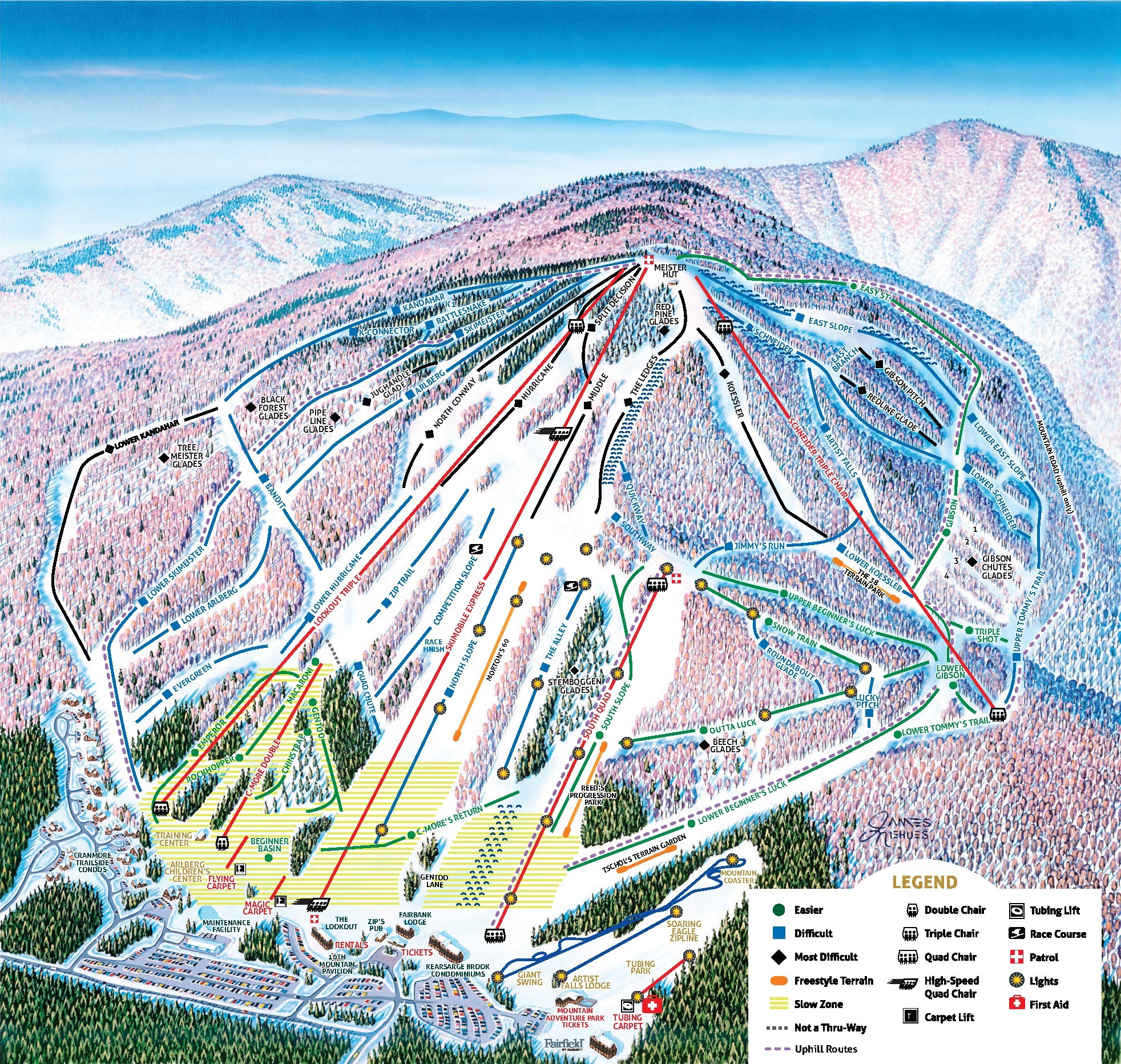 Cranmore trail map