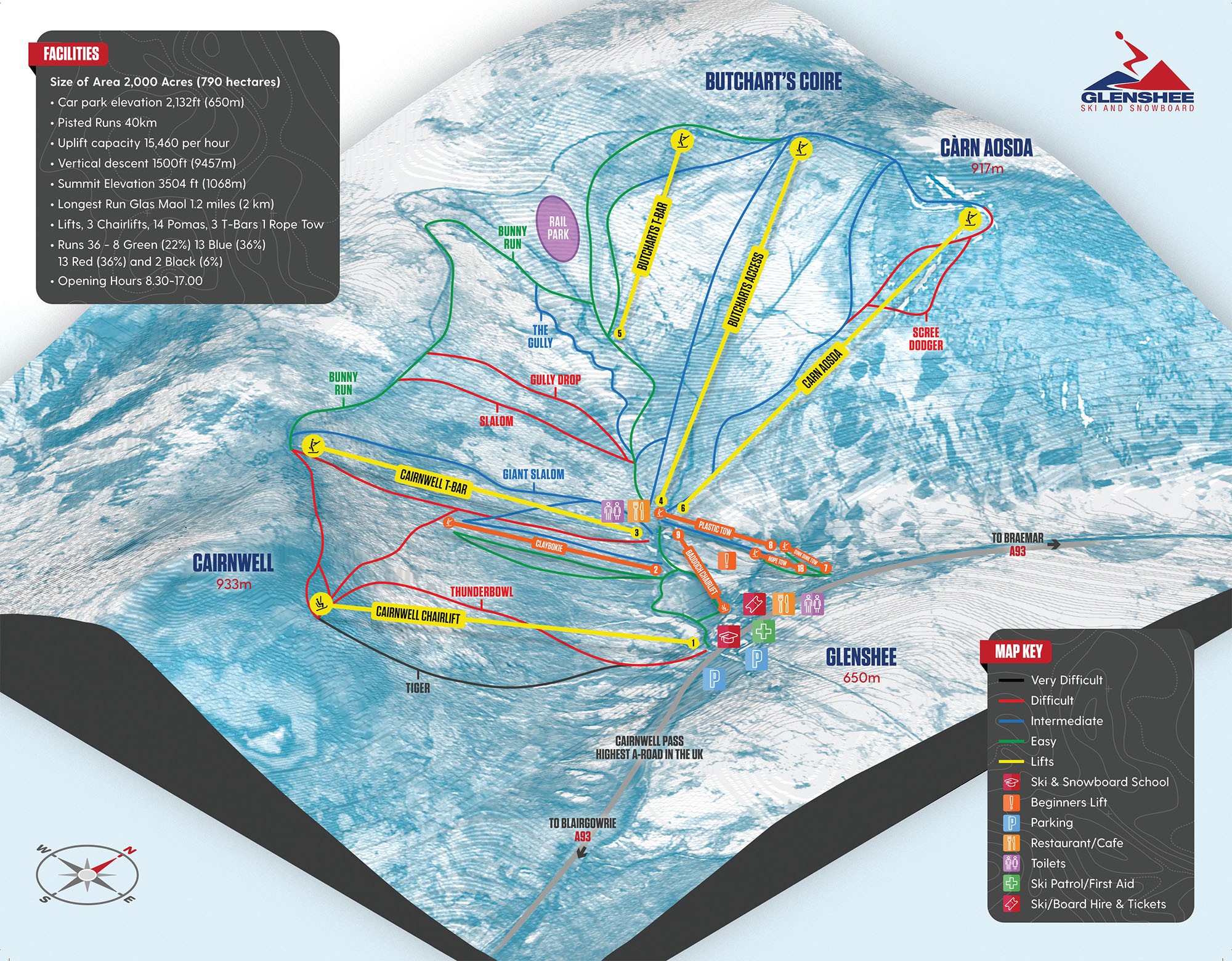 Glenshee trail map