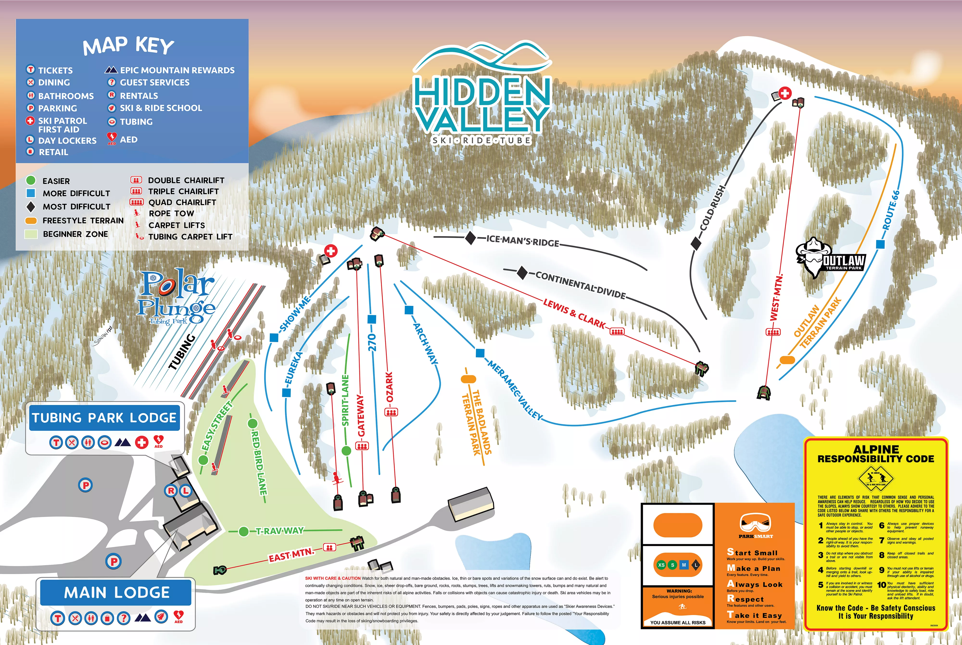 Hidden Valley trail map