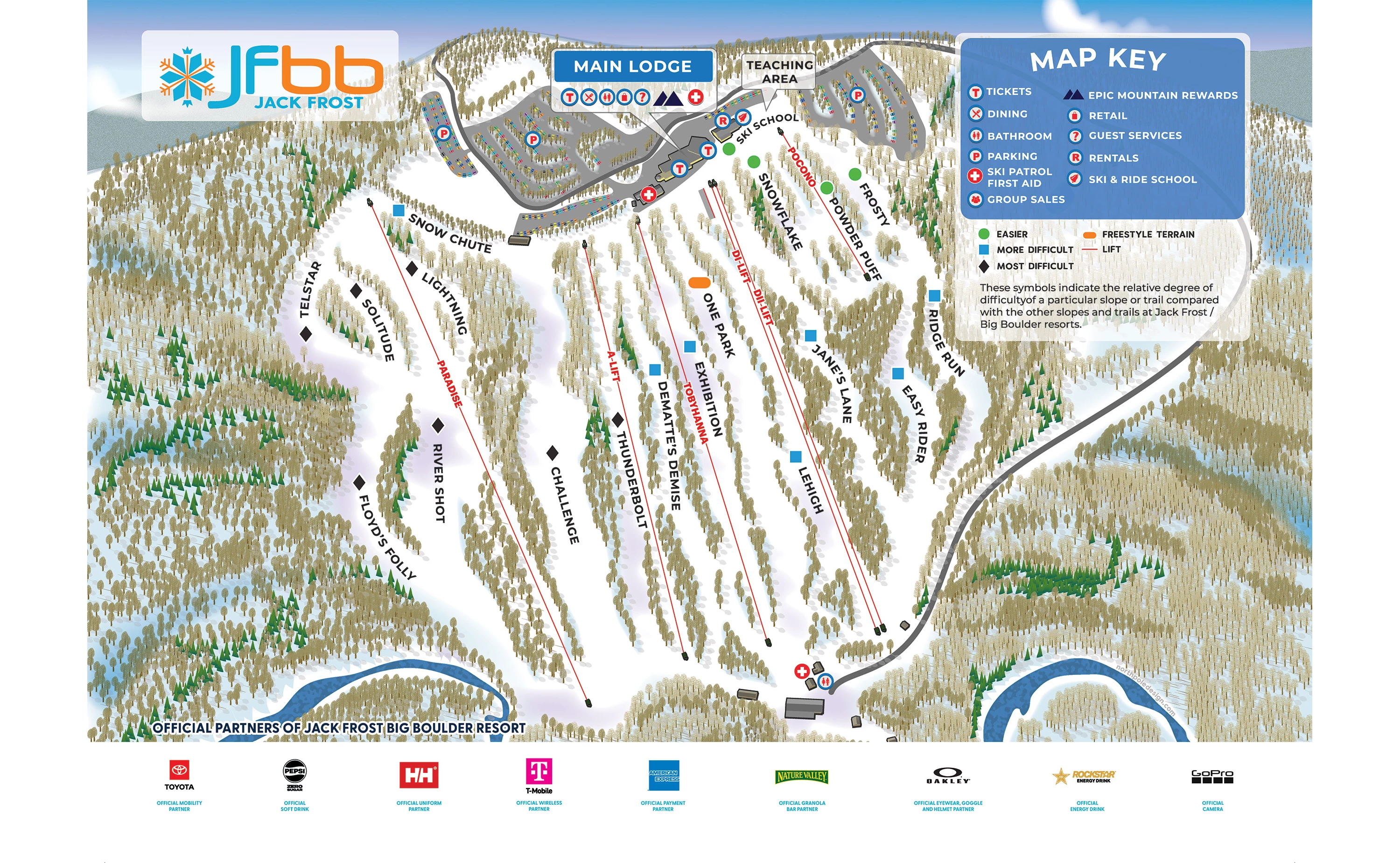 Jack Frost trail map