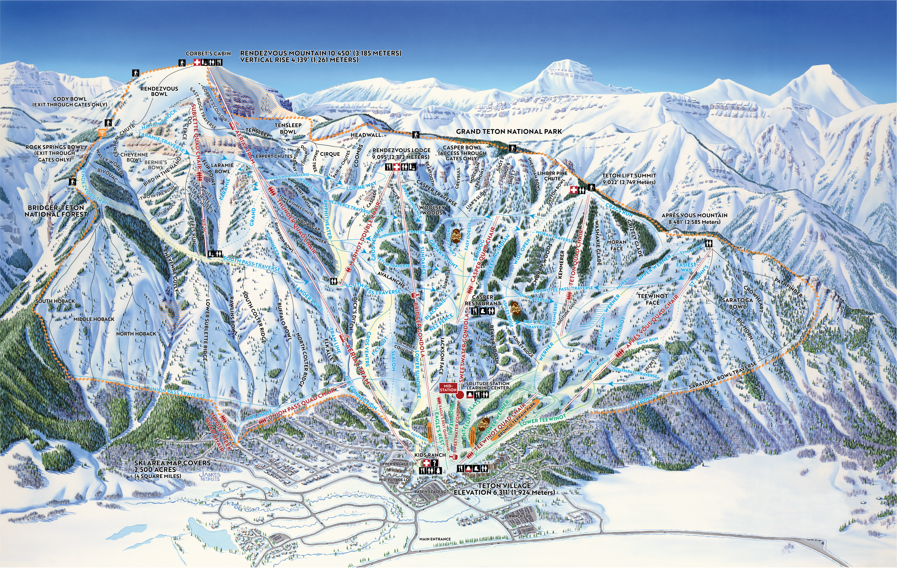 Jackson Hole Mountain Resort trail map